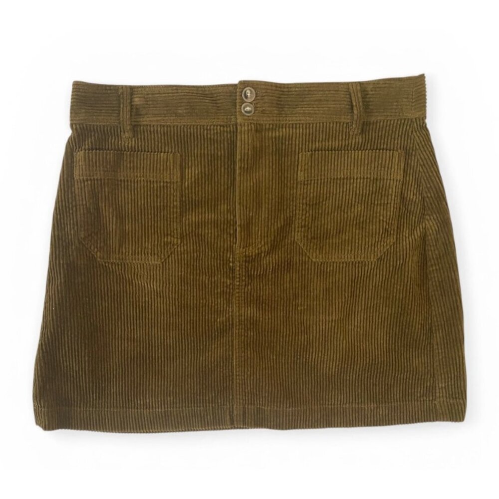 Madewell Corduroy Skirt Size 14 Brown Modest